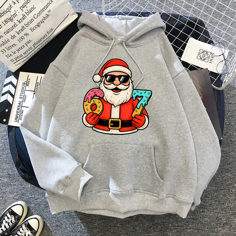 y2k christmas santa graphic hoodie for kids