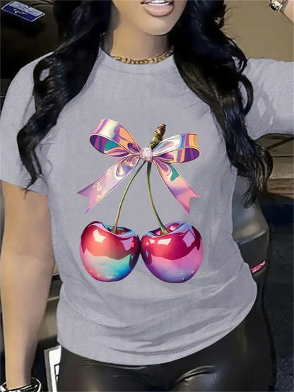 Vibrant Cherry Graphic T-Shirt for Kids