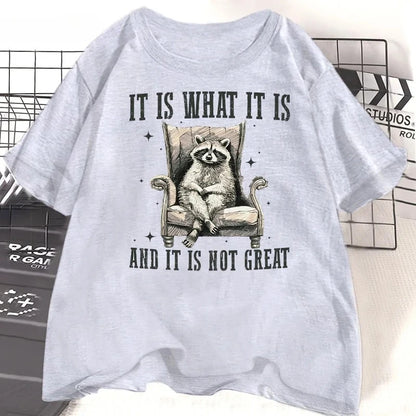 Cute Feral Racoon Graphic T-Shirt for Kids