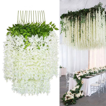 12pcs Artificial Wisteria Flower Garland for Parties