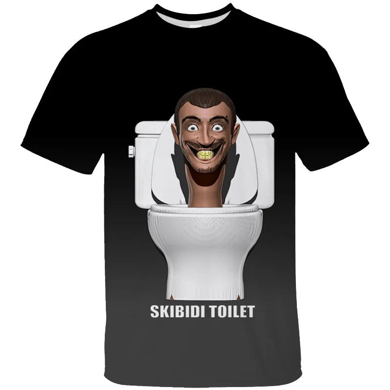 3d skibidi toilet graphic t-shirt for kids