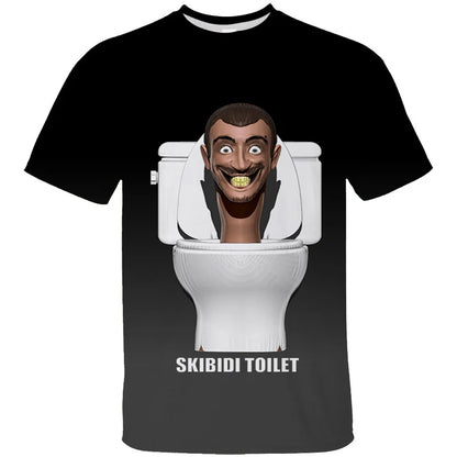 3D Skibidi Toilet Graphic T-Shirt for Kids