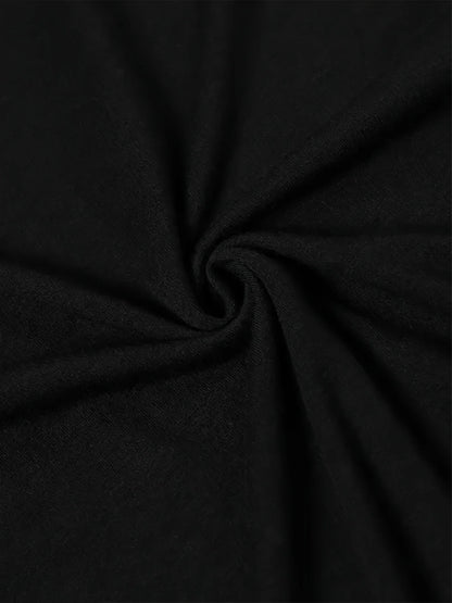 Kids' Black T-Shirt with Pink Tulip Print