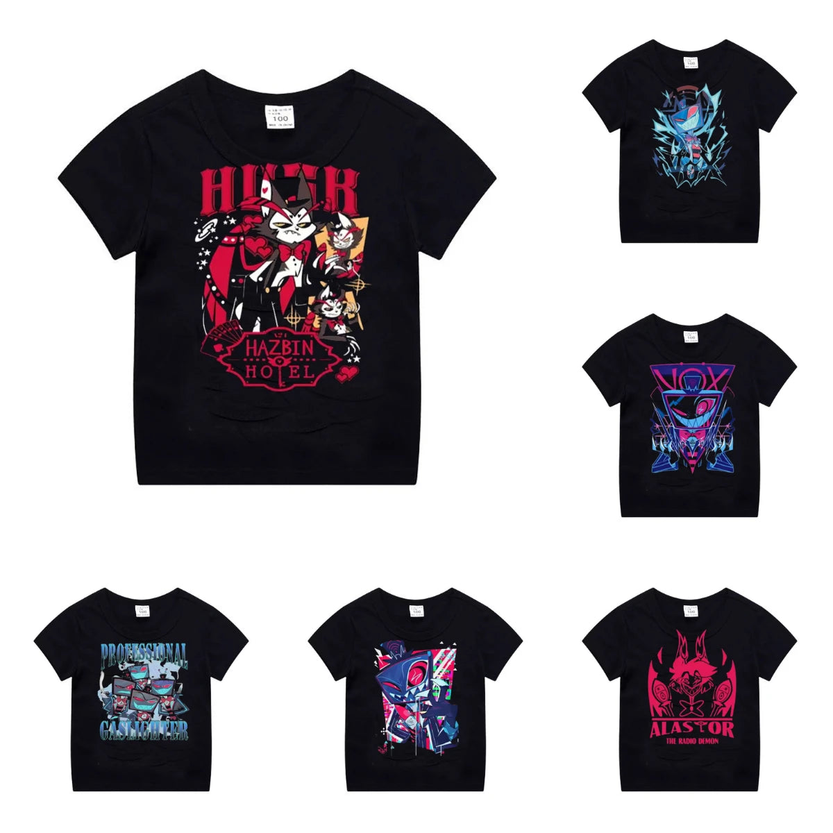 vox gaslighter hazbins hotels graphic t-shirt for kids