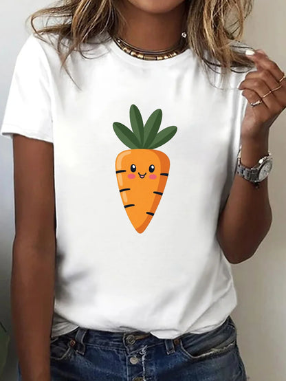 Cute Cartoon Carrot T-shirt for Kids