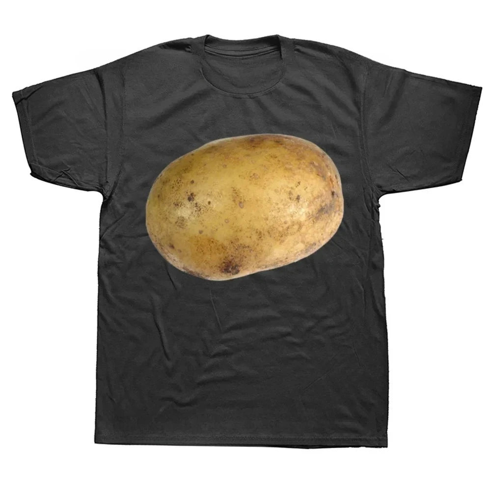 funny potato and french fry graphic t-shirt
