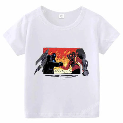 Skibidi Toilet Graphic T-shirt for Kids