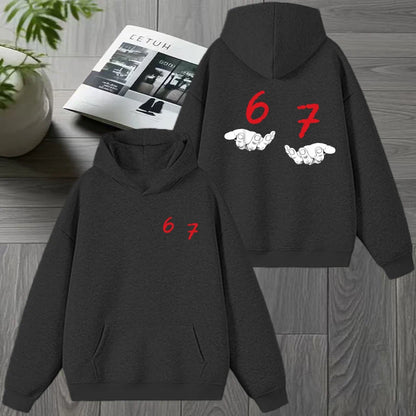 Gen Alpha Slang Print Winter Hoodie