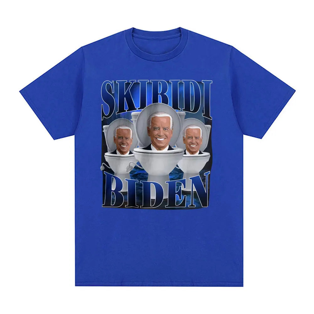 skibidi biden funny meme t-shirt for kids and teens