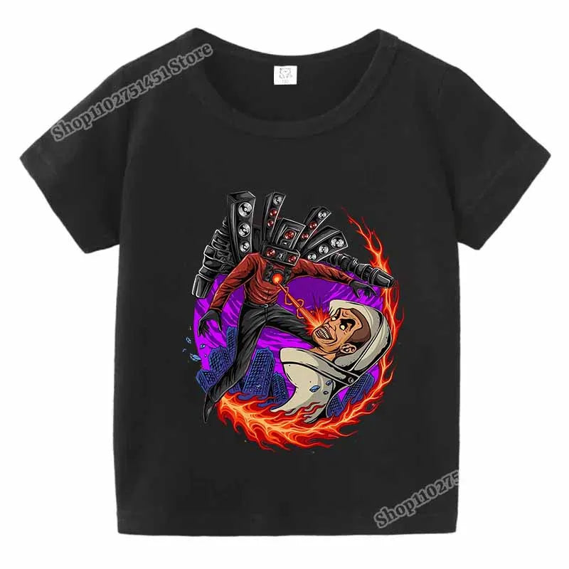 skibidi toilet graphic t-shirt for kids