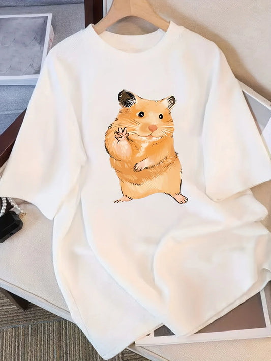 Cute Hamster Graphic T-Shirt for Kids