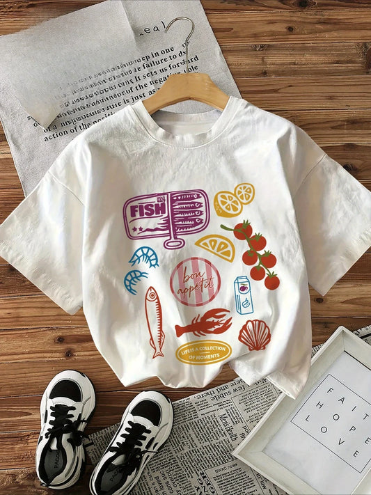 Kids Seafood Graphic T-Shirt