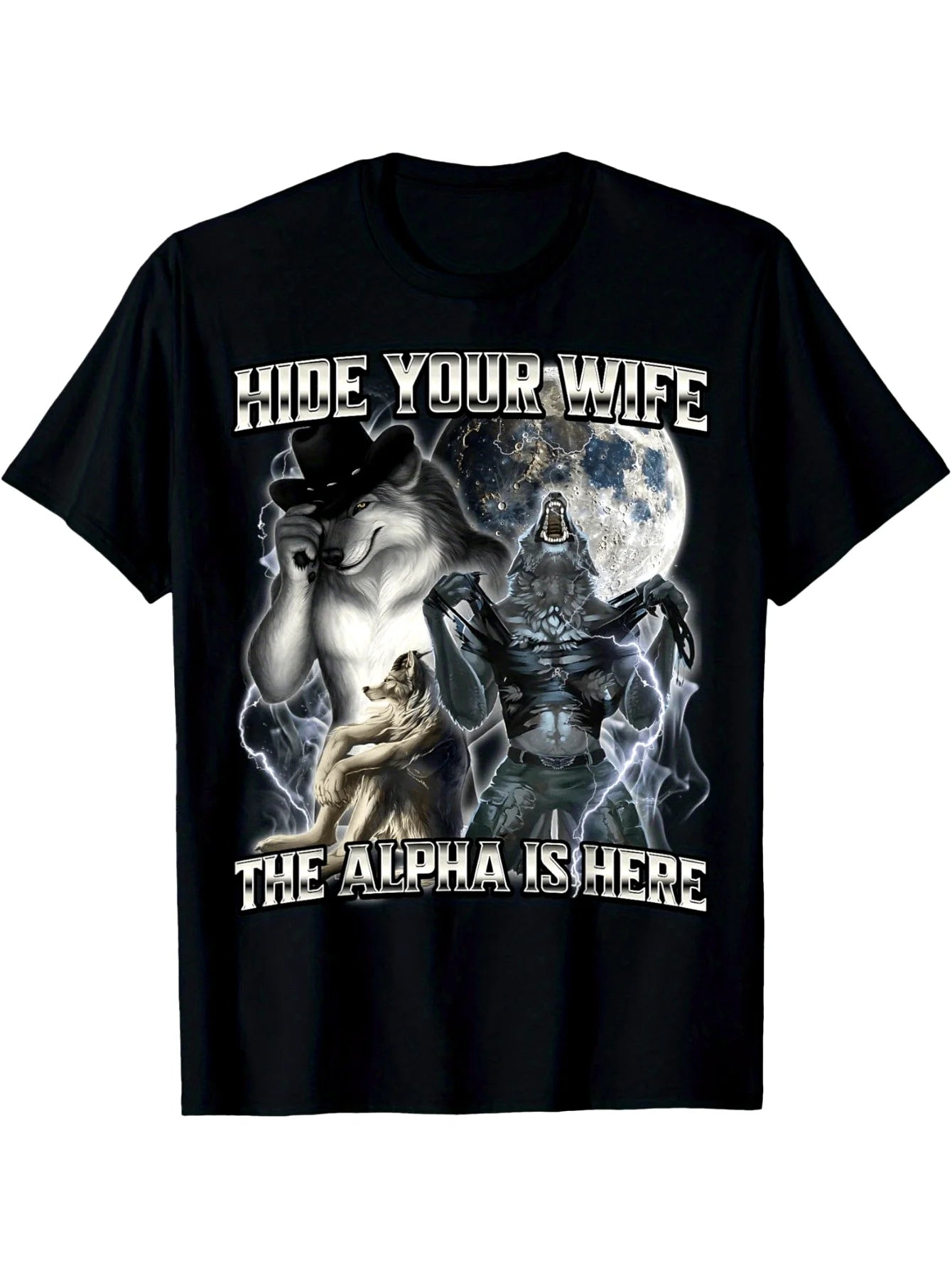 alpha wolf graphic t-shirt for kids