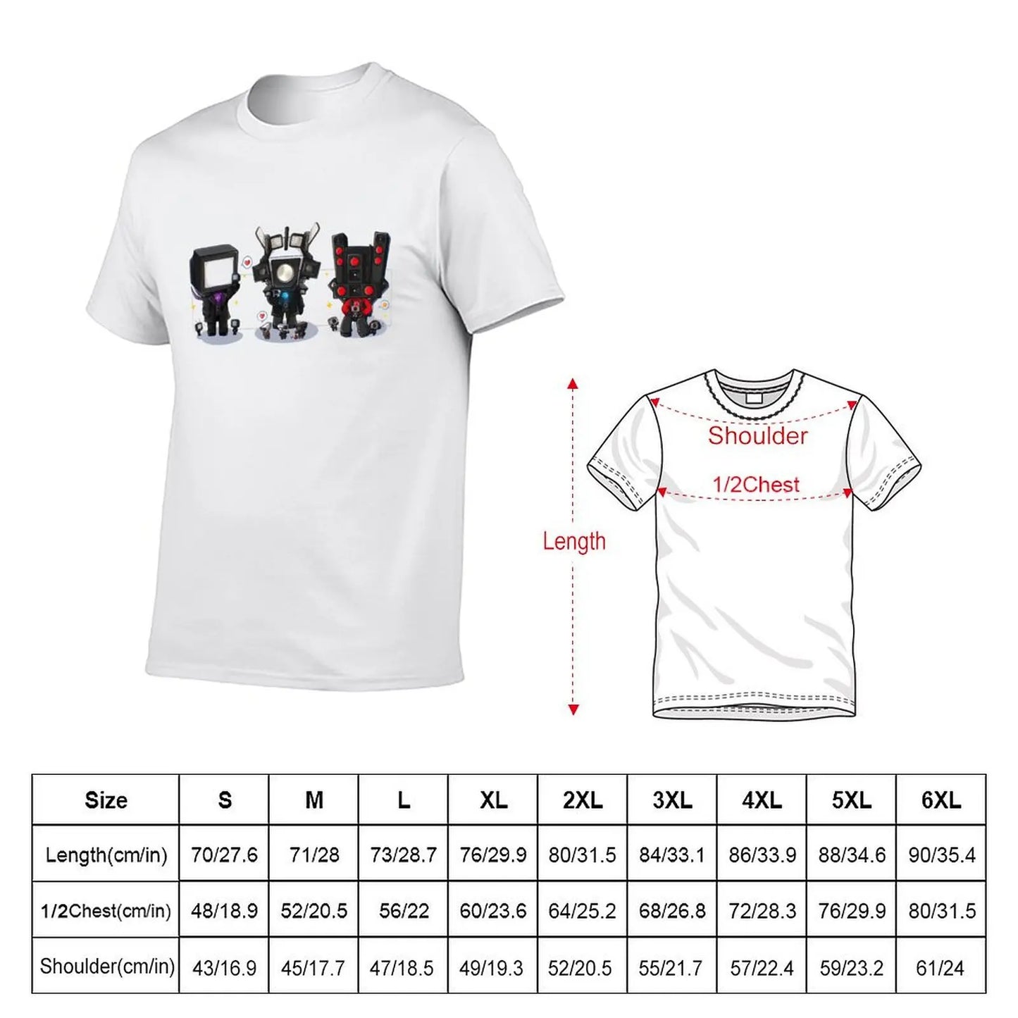 chibi skibidi meme t-shirt for kids