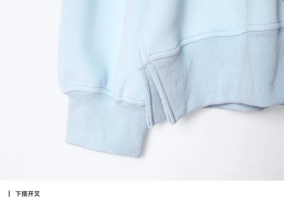 Polka Dot Bowknot Blue Hoodie for Kids