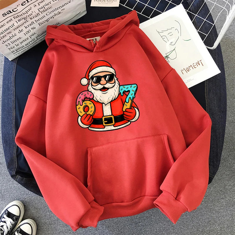 y2k christmas santa graphic hoodie for kids