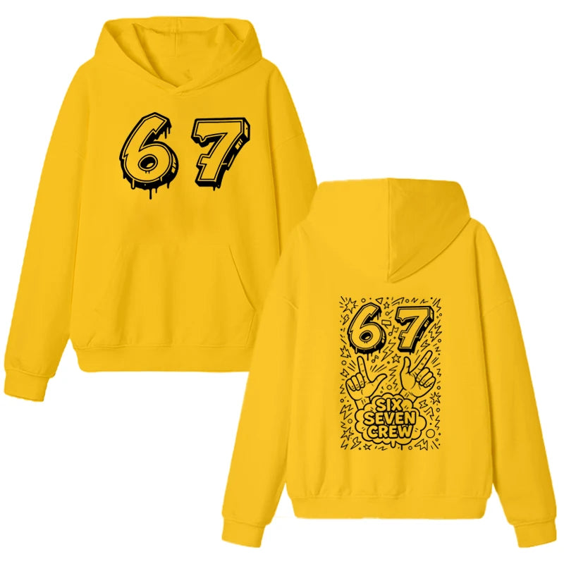 six seven crew graffiti hoodie for kids