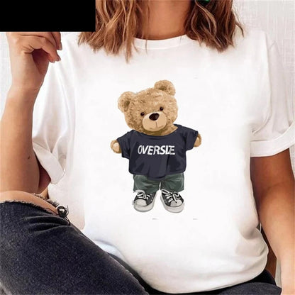 Casual Bear Print T-shirt for Kids