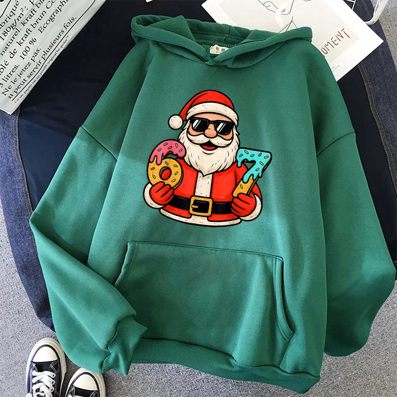 y2k christmas santa graphic hoodie for kids