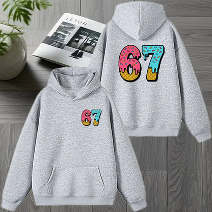 Double-Sided Printed Hoodie with Fun Design