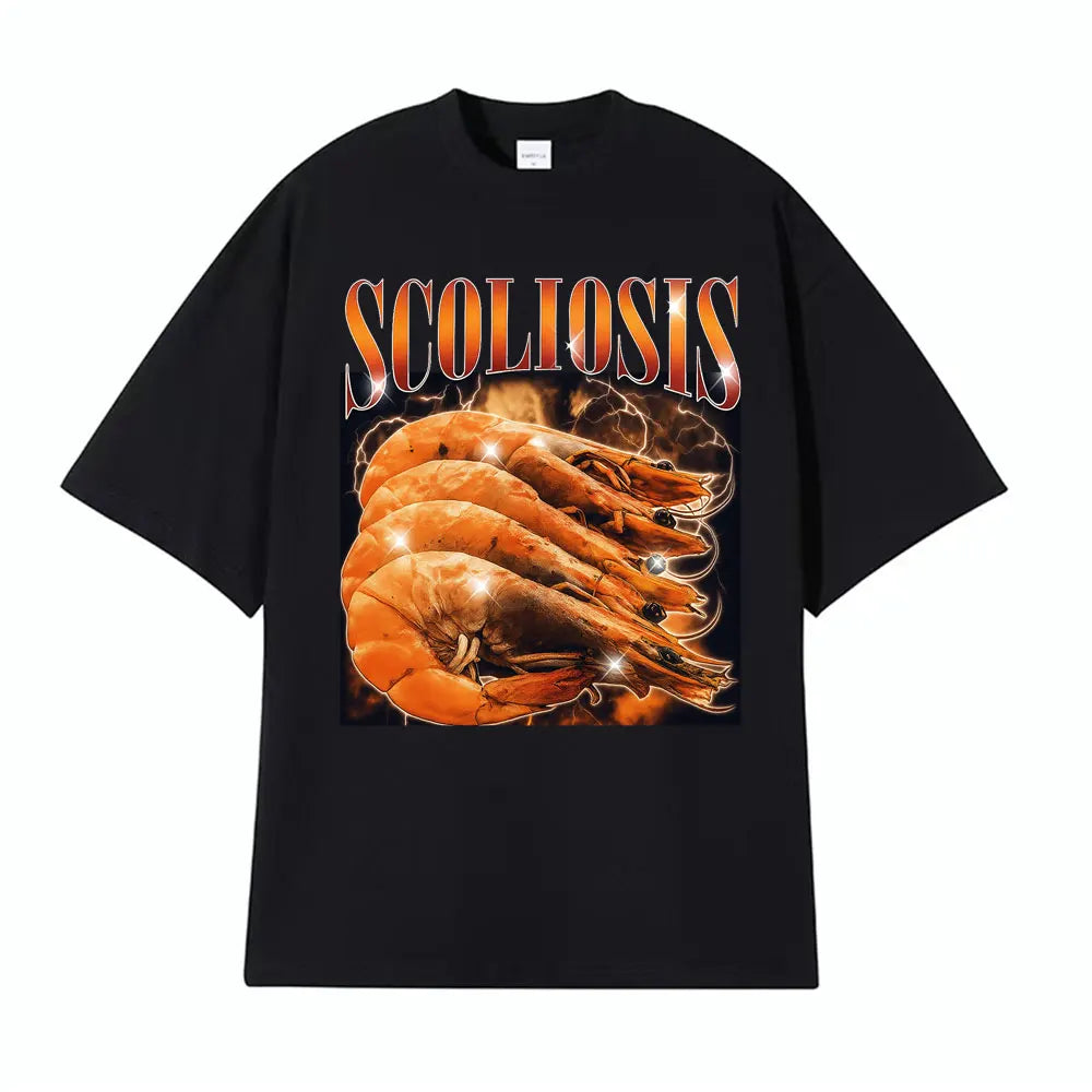 fun shrimp graphic t-shirt for kids