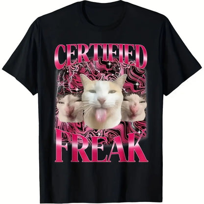 Certified Freak Cat Meme T-Shirt for Kids