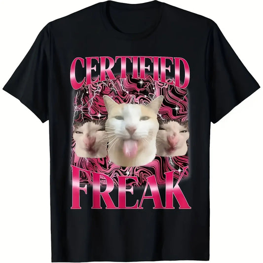 Certified Freak Cat Meme T-Shirt for Kids