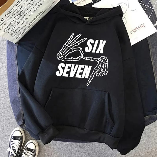 Skeleton Six Seven Hoodie for Kids