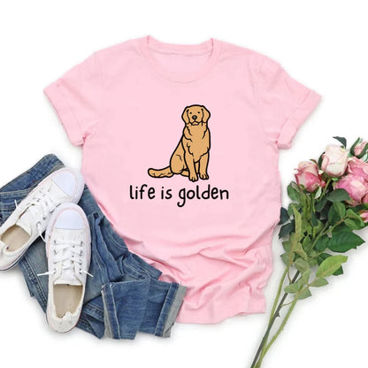 Life is Golden Golden Retriever T-Shirt for Kids