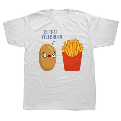 Funny Potato and French Fry Graphic T-Shirt