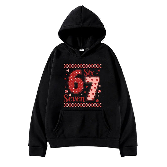 Six Seven Valentine's Day Hoodie for Kids
