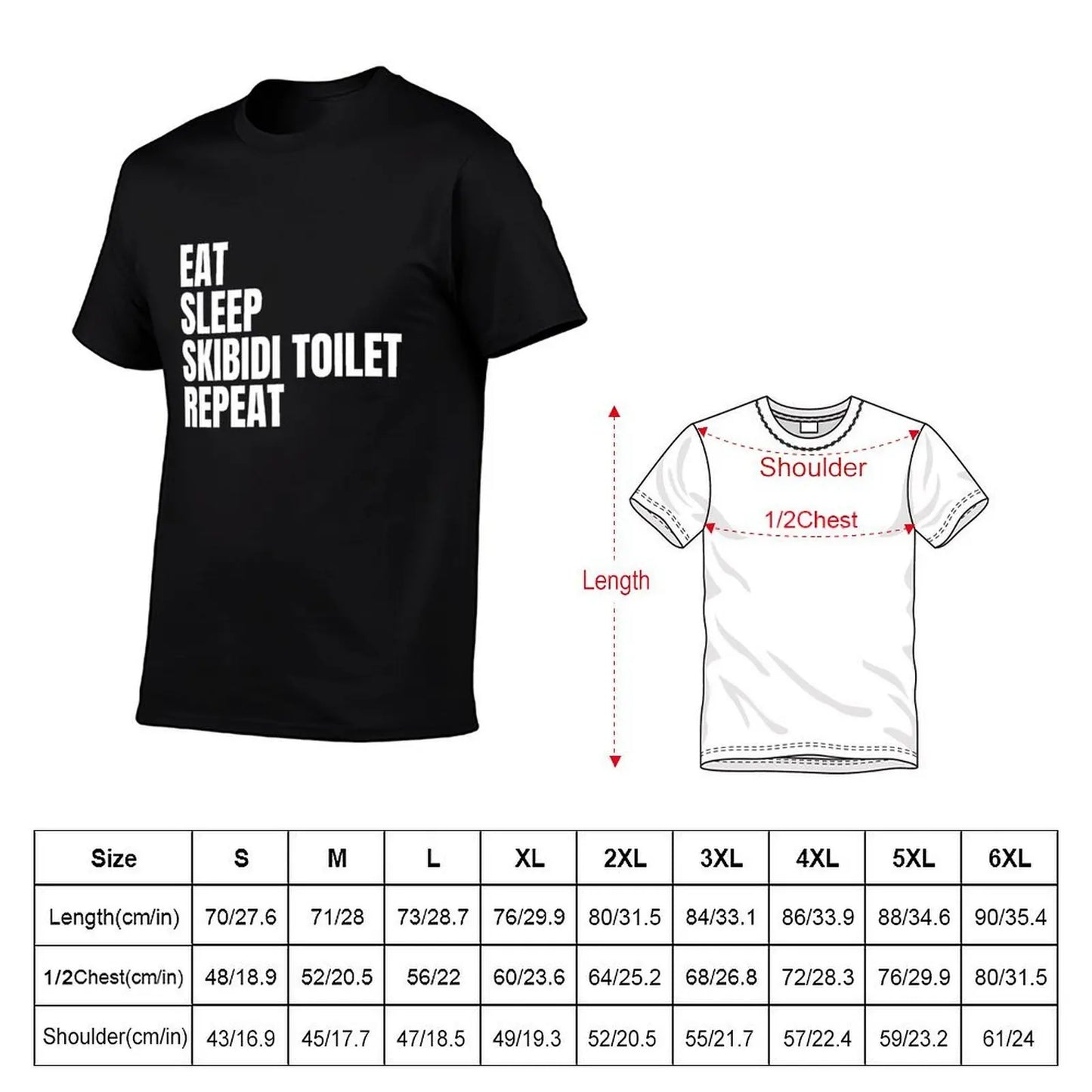 eat sleep skibidi toilet repeat t-shirt