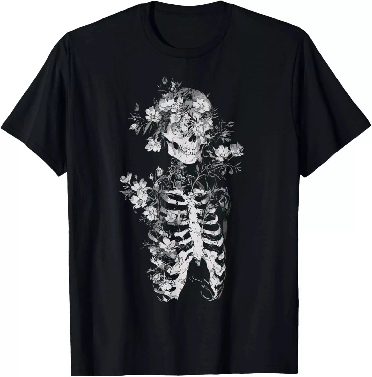 floral skull graphic t-shirt for kids