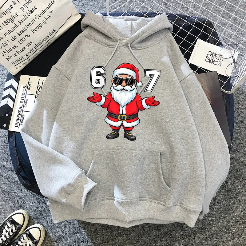 y2k christmas santa graphic hoodie for kids