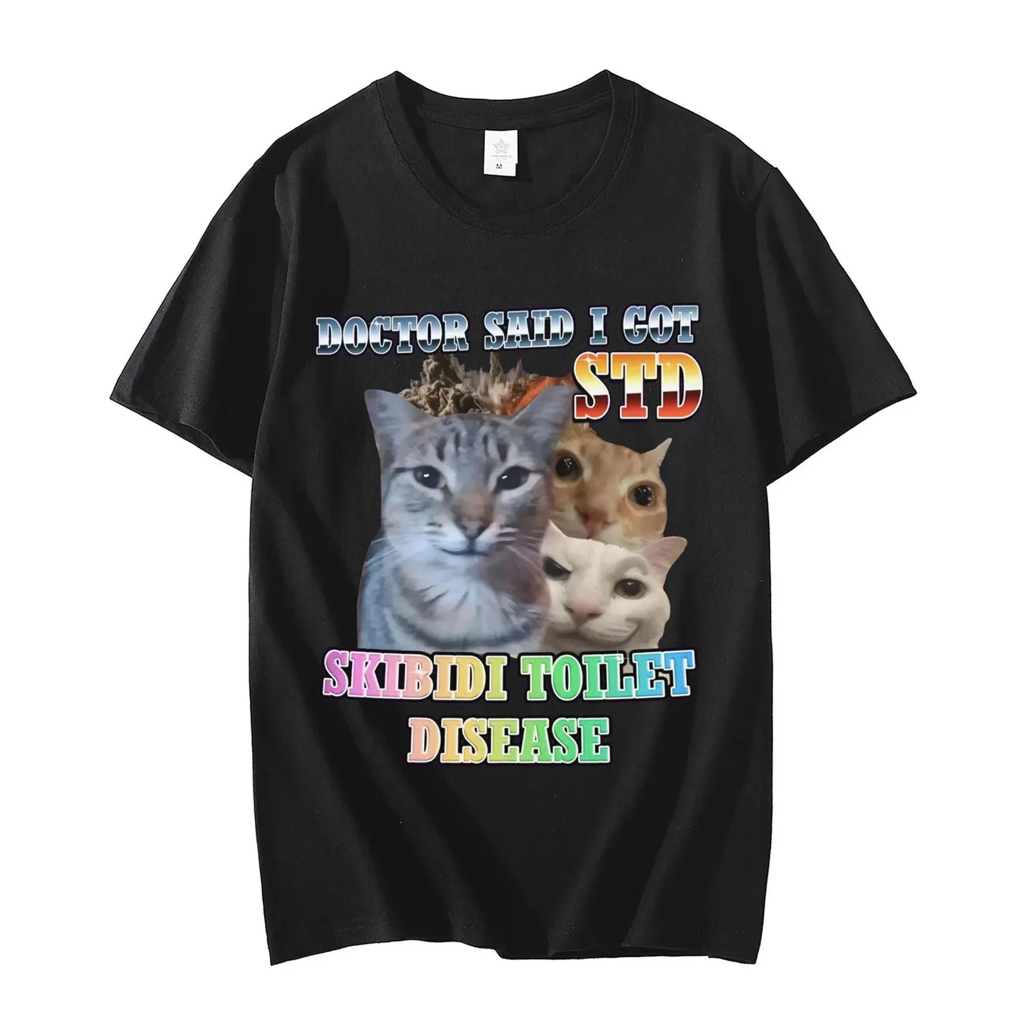 skibidi toilet meme cat t-shirt for kids