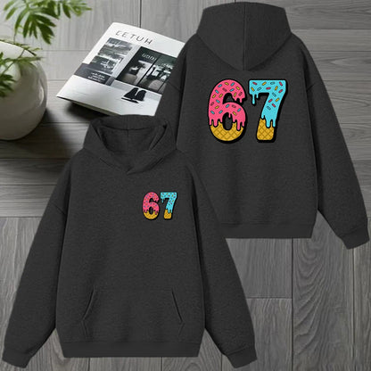 Double-Sided Printed Hoodie with Fun Design