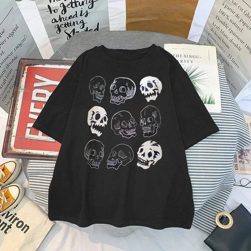 skull print graphic t-shirt for kids