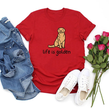 Life is Golden Golden Retriever T-Shirt for Kids