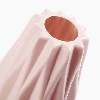 21cm Modern Flower Vase in White, Pink, and Green