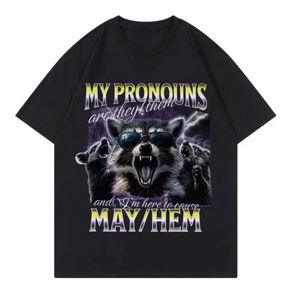 Unhooked Raccoon Graphic T-shirt for Kids