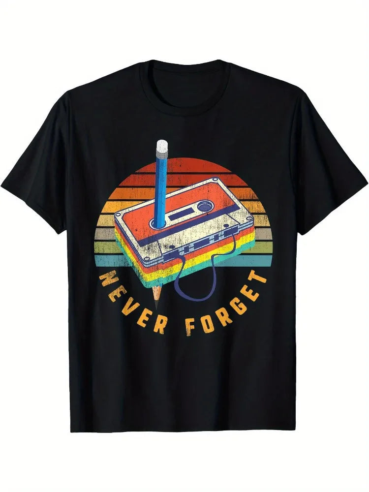 retro 80s cassette tape t-shirt for kids