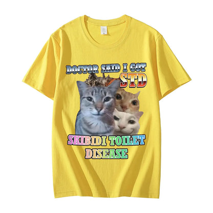 Skibidi Toilet Meme Cat T-shirt for Kids