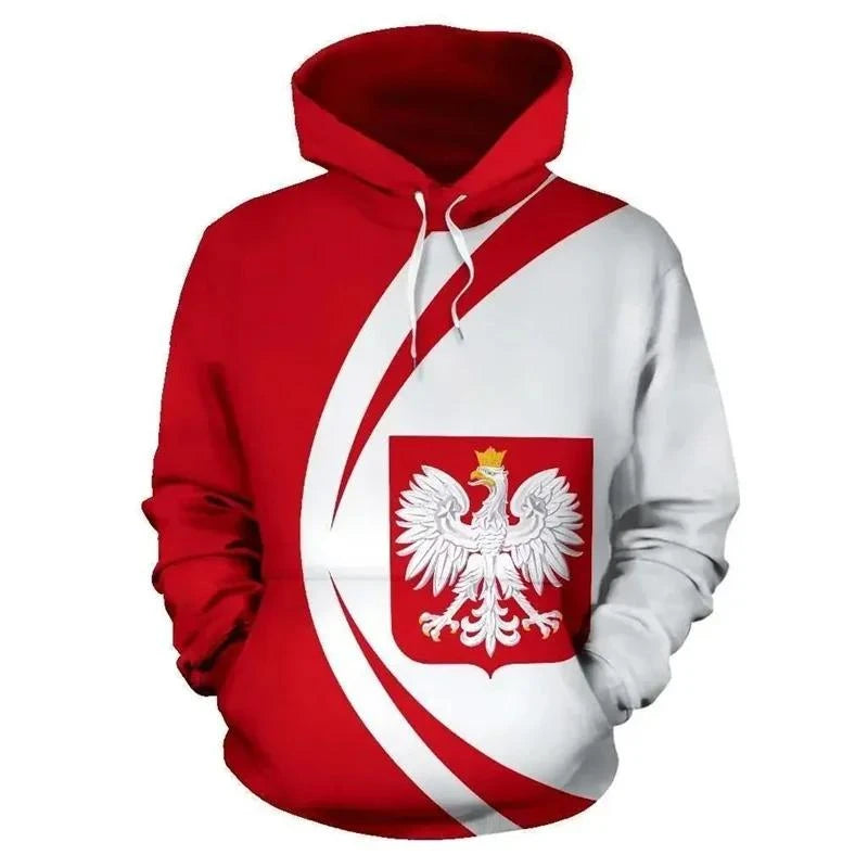 poland flag hoodie for kids