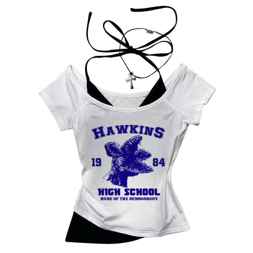 hawkins demogorgon graphic t-shirt for kids
