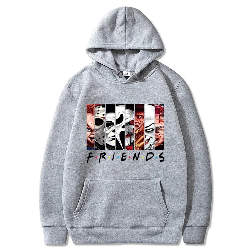 halloween friends graphic hoodie for kids