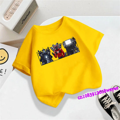 Skibidi Meme Graphic T-Shirt for Kids