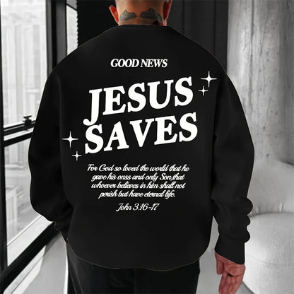 Jesus Saves Graphic Sweatshirt for Kids