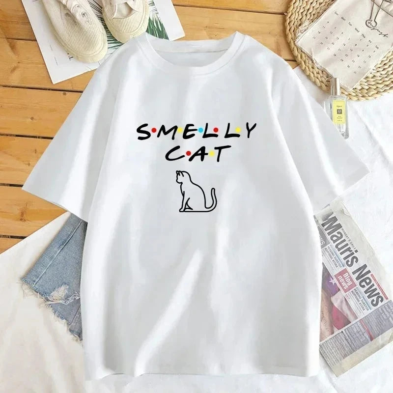 smelly cat graphic t-shirt for kids