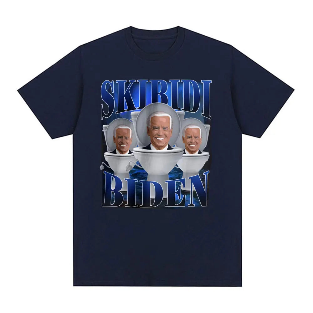 skibidi biden funny meme t-shirt for kids and teens