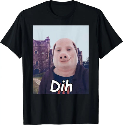 Funny Dih Pig Meme T-Shirt for Kids